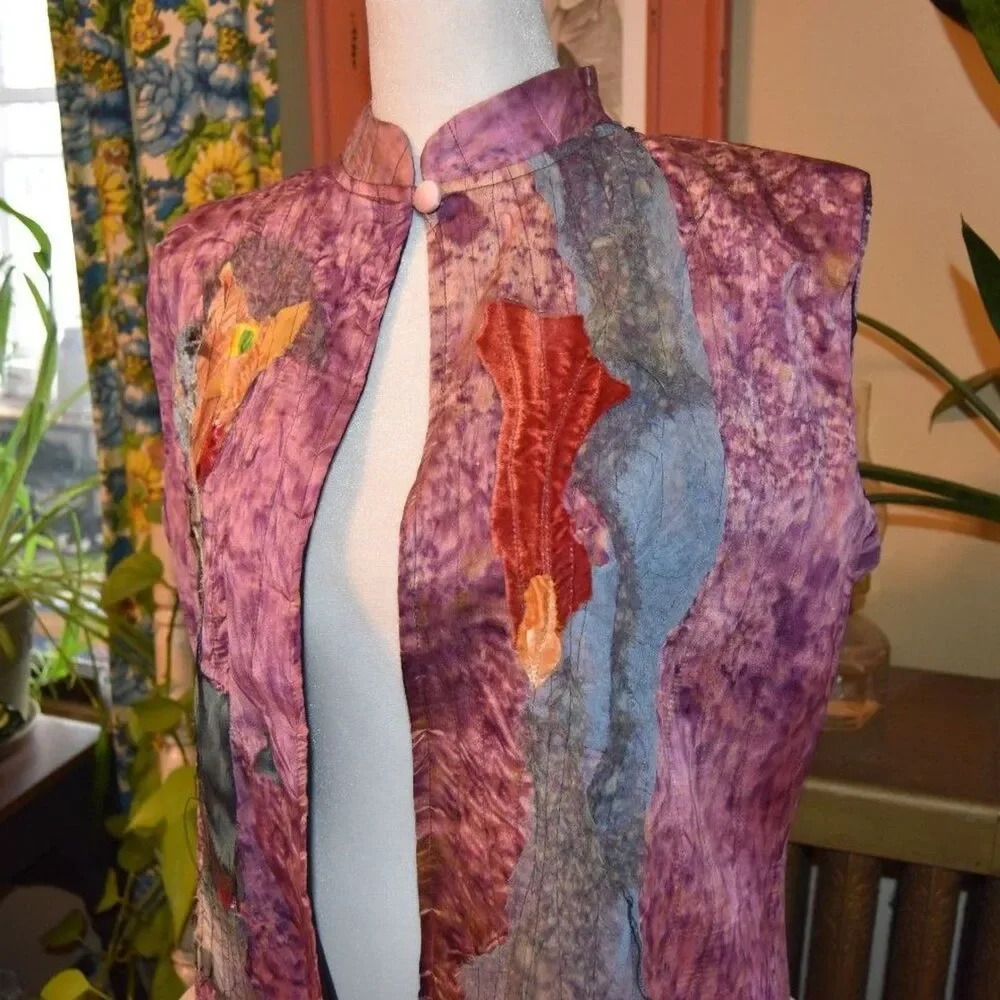 Sara Palacios Wearable Art Los Angeles SPLA Silk Vest OOAK Textile Medium